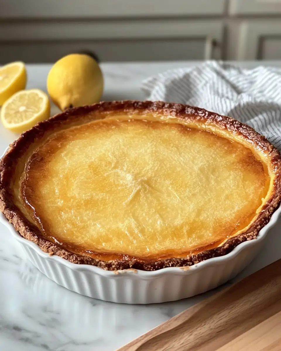 Final dish - Irresistibly Easy Baby Lemon Impossible Pie Recipe: A Delicious Dessert Delight