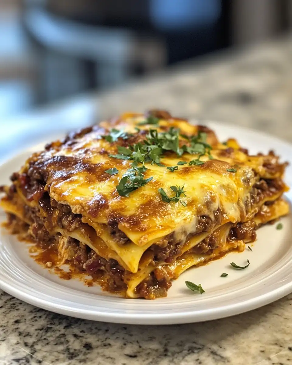 Final dish - BBQ Bacon Cheeseburger Lasagna: The Ultimate Comfort Food Fusion
