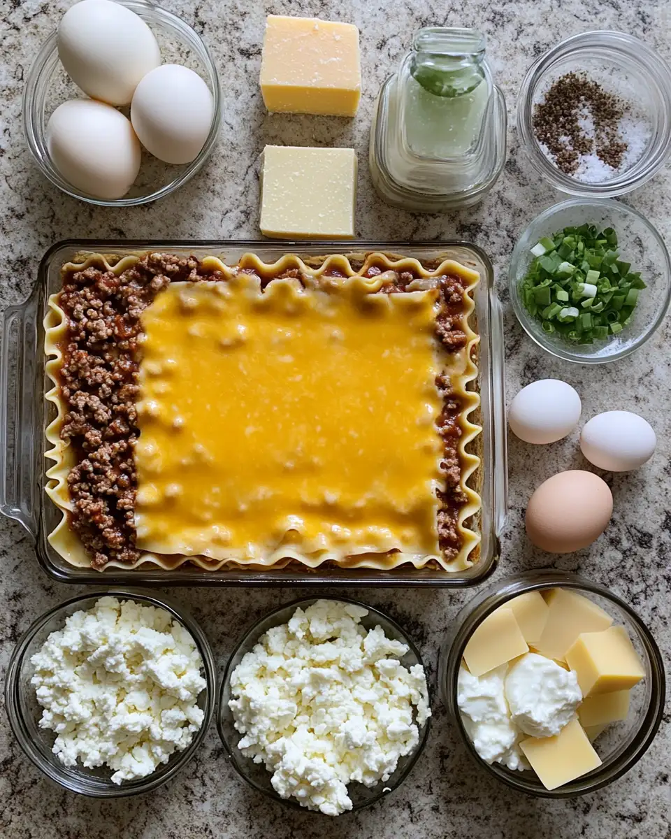 Ingredients for BBQ Bacon Cheeseburger Lasagna: The Ultimate Comfort Food Fusion
