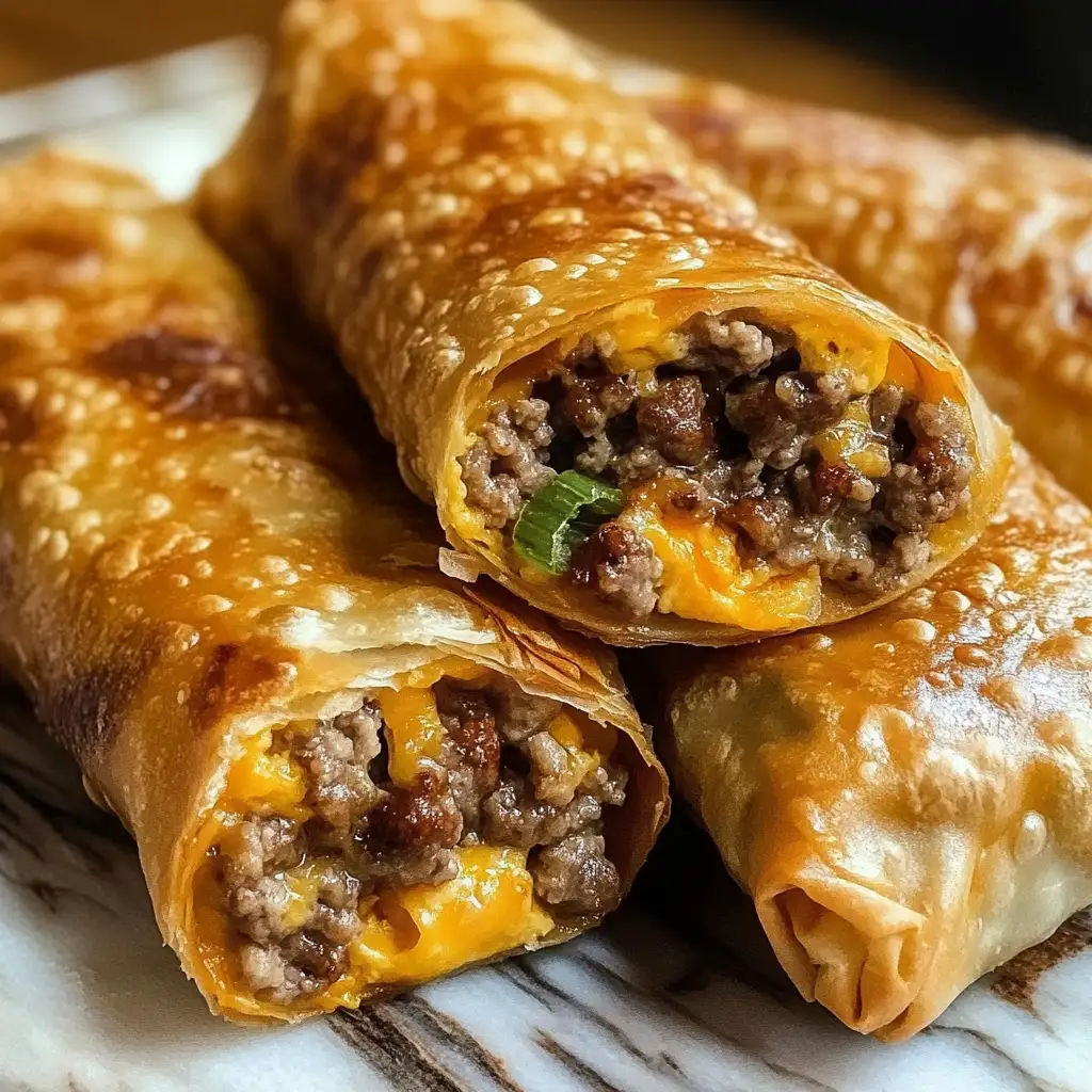 Unwrap Flavor: Download the BEST Cheeseburger Egg Rolls Recipe on Etsy - Featured Image
