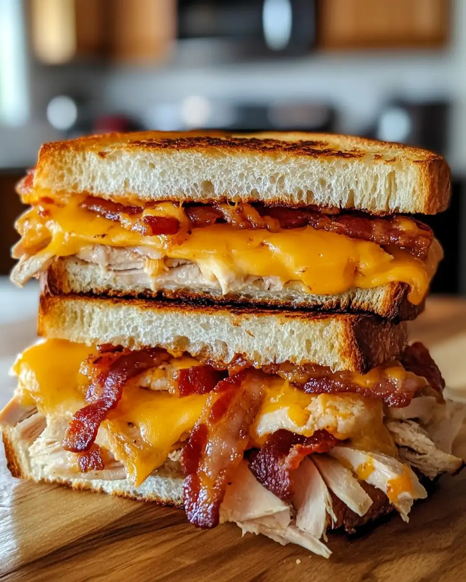 Final dish - Sizzling Cheddar and Bacon Turkey Melt on Sourdough Delight