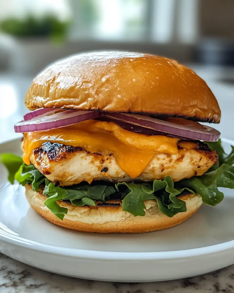 Final dish - Savor the Flavor: Irresistible Cheddar Ranch Chicken Burgers