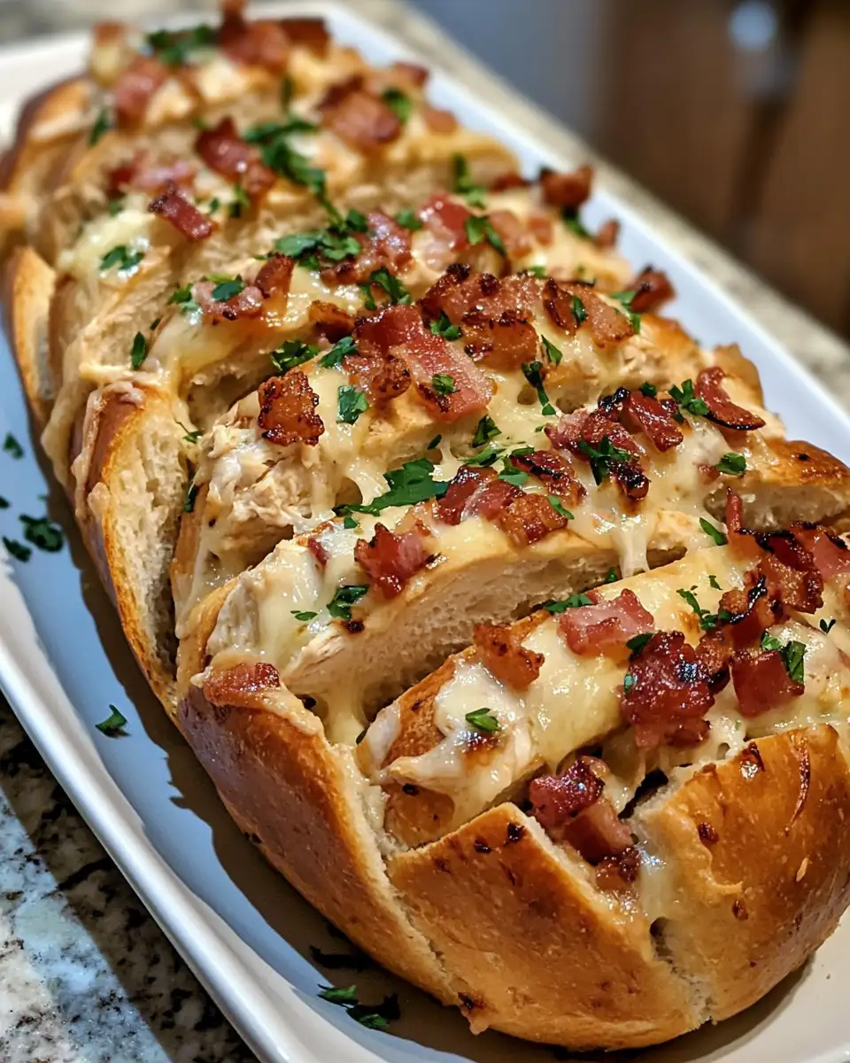 Irresistible Chicken Bacon Ranch Stuffed Bread Delight 6 Final dish - Irresistible Chicken Bacon Ranch Stuffed Bread Delight