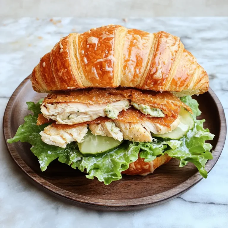 Elevate Your Lunch Game with a Chicken Caesar Croissant Sandwich Delight - Featured Image