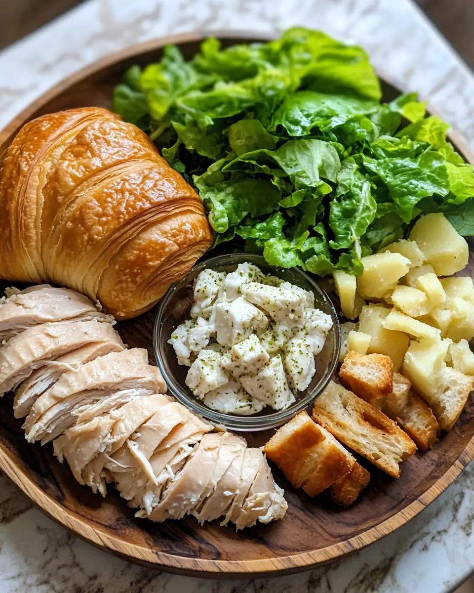 Ingredients for Elevate Your Lunch Game with a Chicken Caesar Croissant Sandwich Delight