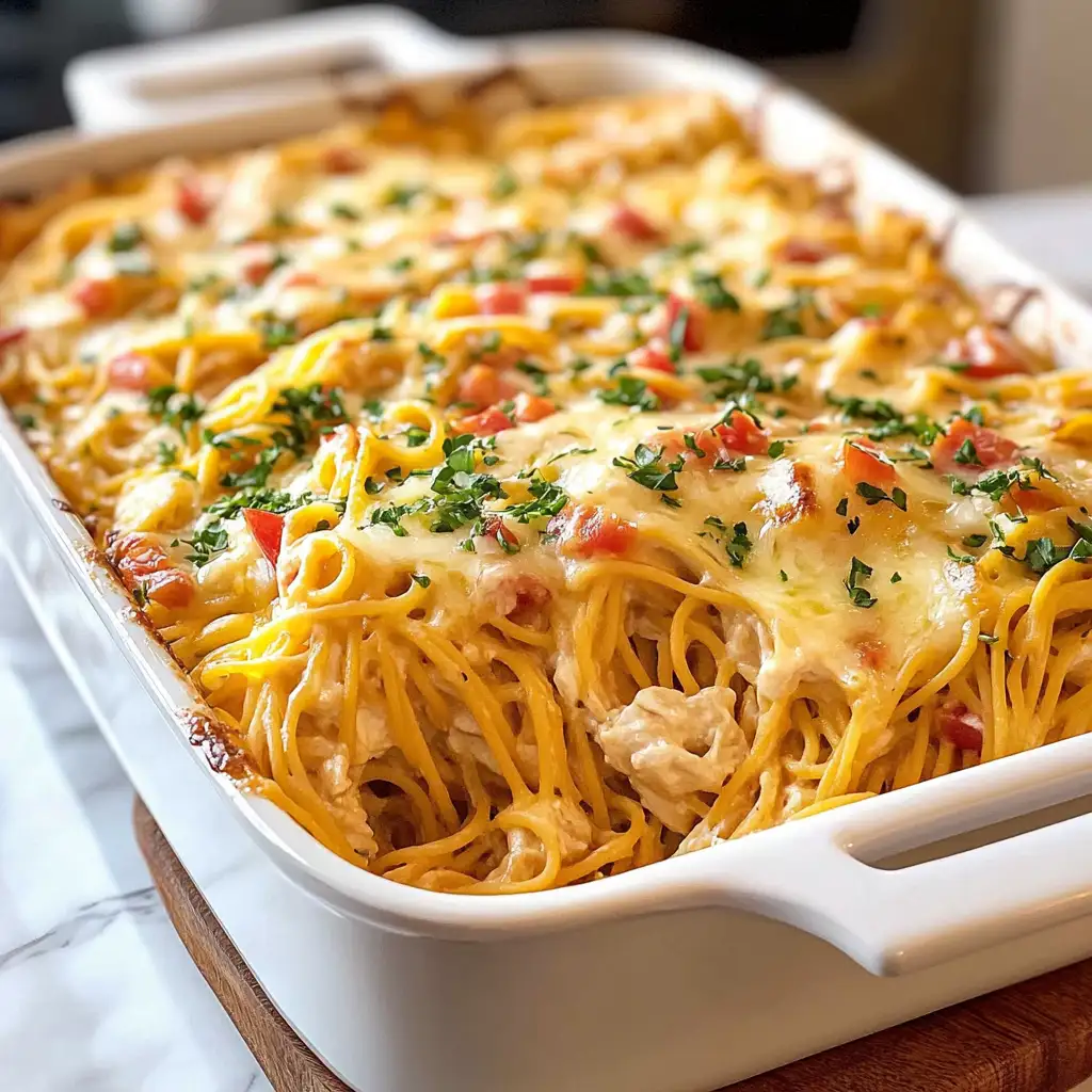 Irresistible Chicken Spaghetti Casserole That Will Wow Your Taste Buds - Featured Image