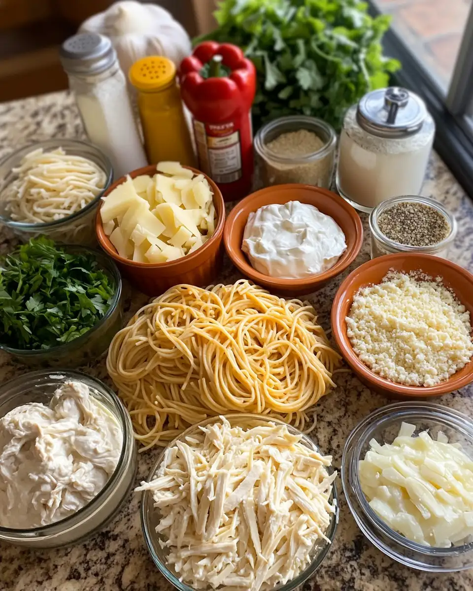 Irresistible Chicken Spaghetti Casserole That Will Wow Your Taste Buds 4 Ingredients for Irresistible Chicken Spaghetti Casserole That Will Wow Your Taste Buds