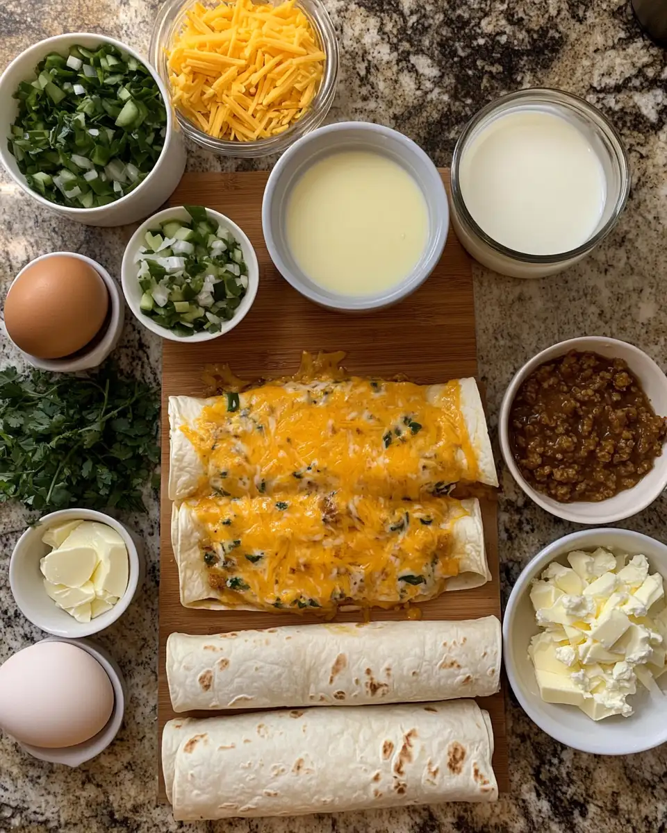 Wake Up to Flavor: Country Gravy Breakfast Enchiladas Delight 3 Ingredients for Wake Up to Flavor: Country Gravy Breakfast Enchiladas Delight