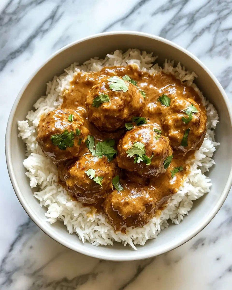 Final dish - Irresistible Creamy Coconut Curry Meatballs You'll Love