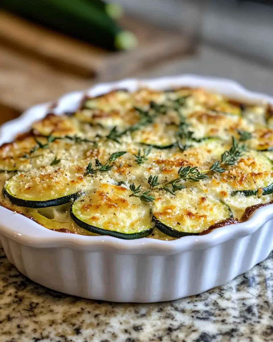 Indulge in Irresistible Flavor with Creamy Garlic Parmesan Zucchini Bake 6 Final dish - Indulge in Irresistible Flavor with Creamy Garlic Parmesan Zucchini Bake