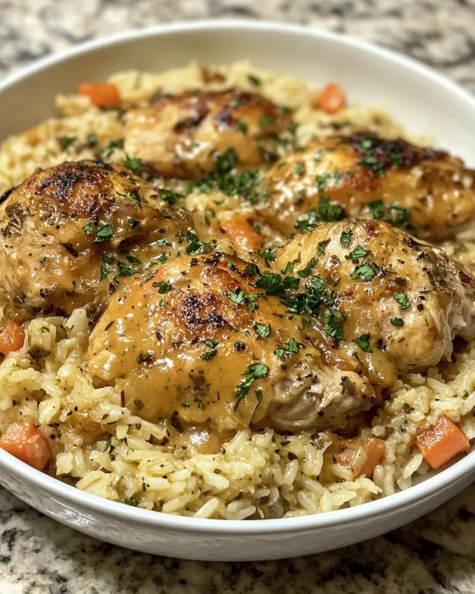 Indulge in Comfort: Creamy Smothered Chicken and Rice Delight 4 Final dish - Indulge in Comfort: Creamy Smothered Chicken and Rice Delight