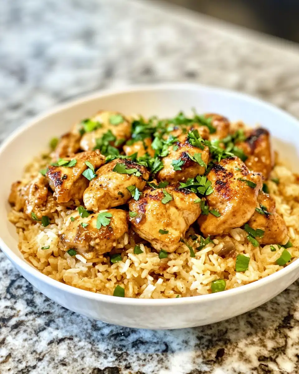 Ultimate Comfort Food: Creamy Smothered Chicken and Rice 4 Final dish - Indulge in Comfort: Creamy Smothered Chicken and Rice Delight