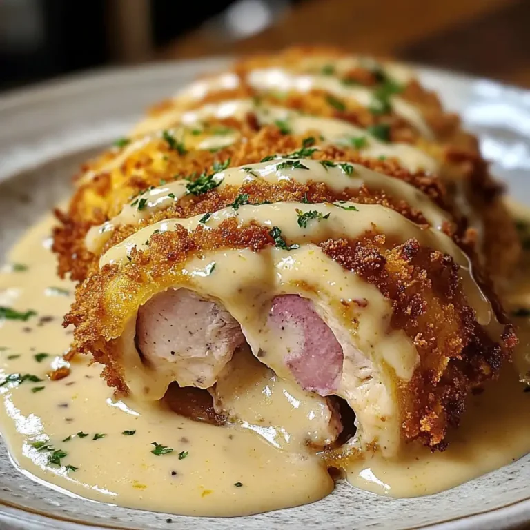 Crispy and Creamy Delight: Homemade Chicken Cordon Bleu with Dijon Sauce - Featured Image