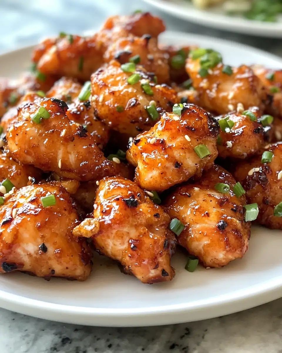 Final dish - Irresistible Crispy Bang Bang Salmon Bites Sweet & Spicy Delight