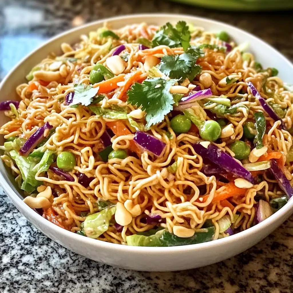 Grandma's Secret Twist on Crunchy Asian Ramen Noodle Salad Recipe - Featured Image
