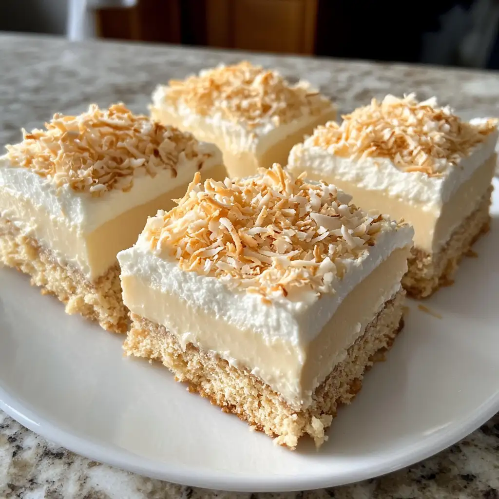 Indulge in Irresistible Decadent Coconut Cream Bars for the Perfect Treat - Featured Image
