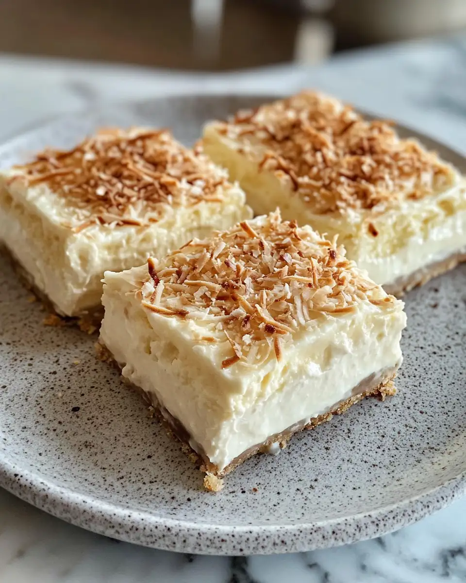 Final dish - Indulge in Irresistible Decadent Coconut Cream Bars for the Perfect Treat