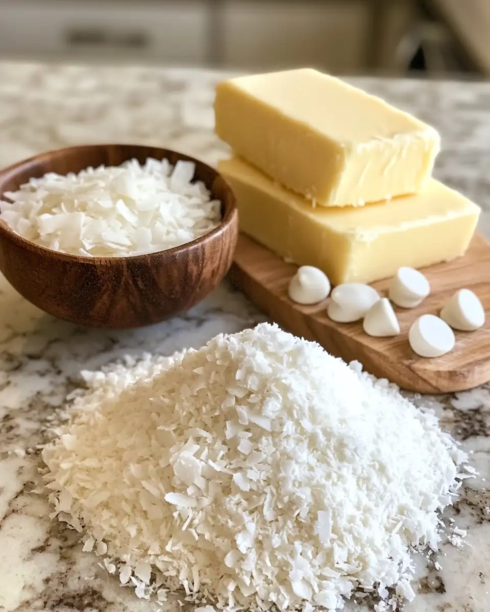 Ingredients for Indulge in Irresistible Decadent Coconut Cream Bars for the Perfect Treat