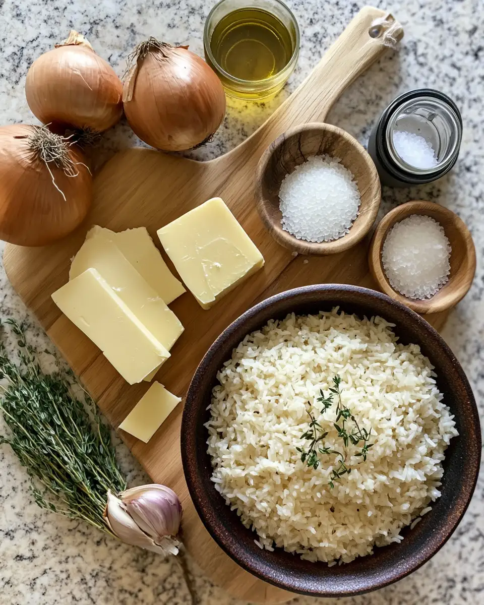 Ingredients for Savor the Comfort: French Onion Soup Rice Reinvented