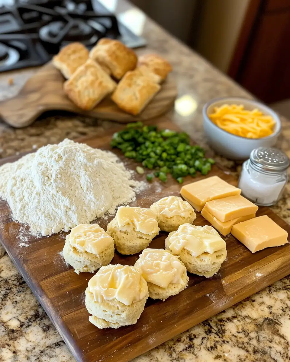 Dive Into Flavor with Ham and Cheese Butter Swim Biscuits 4 Ingredients for Dive Into Flavor with Ham and Cheese Butter Swim Biscuits