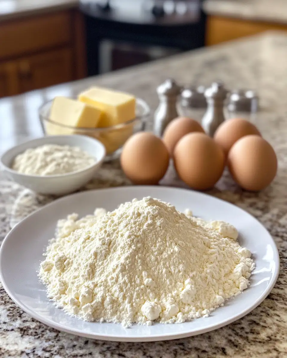 Ingredients for Irresistible Delight: Homemade Vanilla Buttermilk Pound Cake Perfection