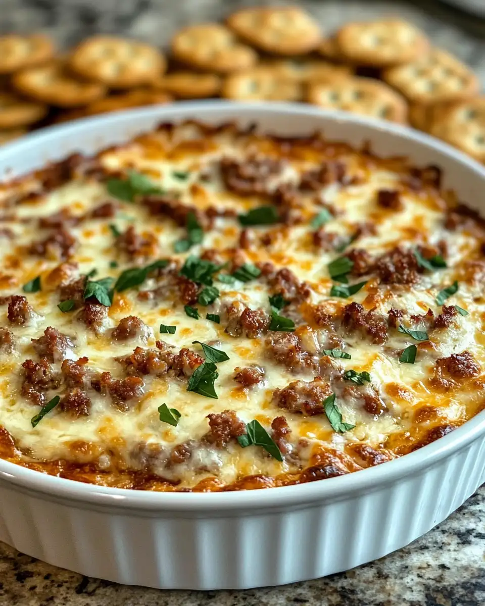 Final dish - Spice Up Your Snack Game with Irresistible Hot Ranch Sausage Dip