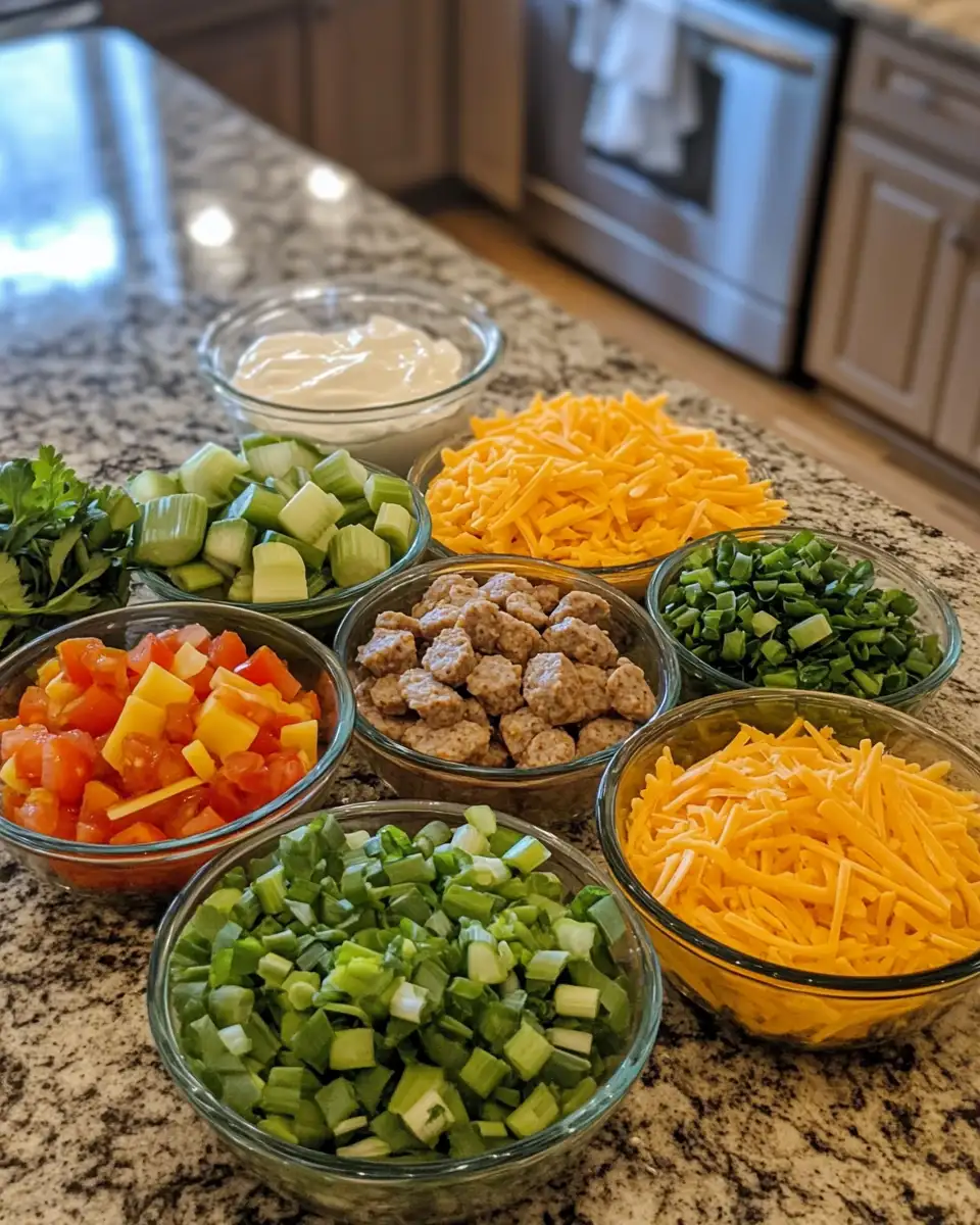 Ingredients for Spice Up Your Snack Game with Irresistible Hot Ranch Sausage Dip