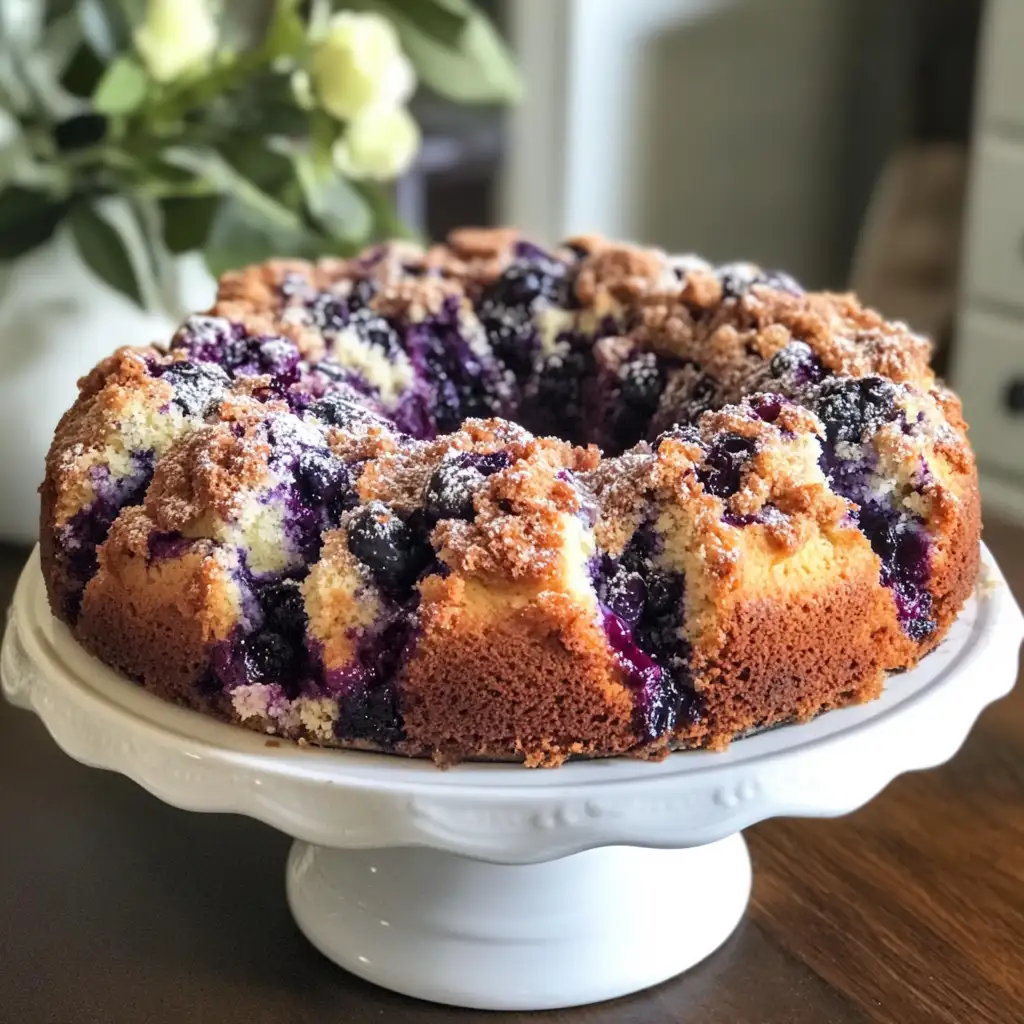 Bake to Perfection: Irresistible Blueberry Sour Cream Coffee Cake Recipe - Featured Image