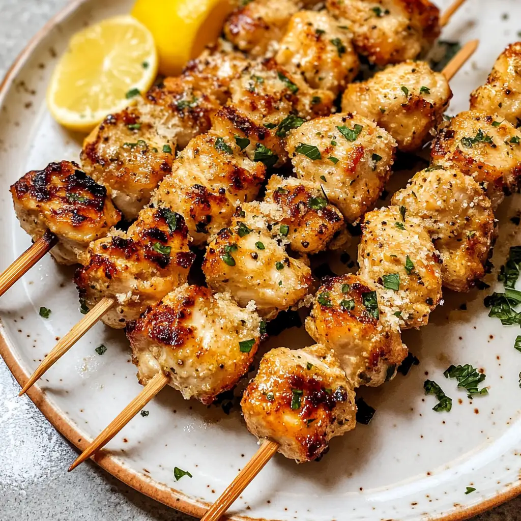 Quick and Delicious: Juicy & Crispy Garlic Parmesan Chicken Skewers in 15 Minutes - Featured Image