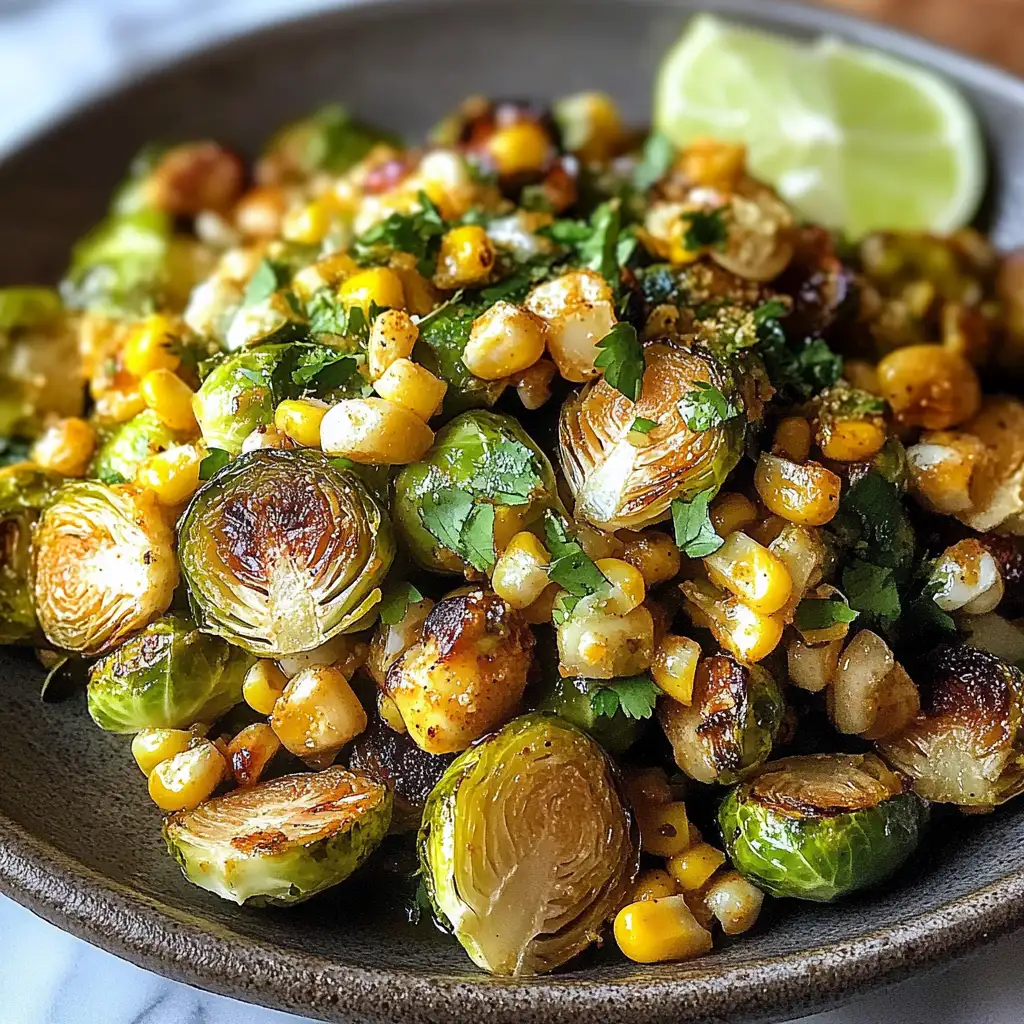 Spice Up Your Side Dish with Mexican Street Corn Brussels Sprouts - Featured Image