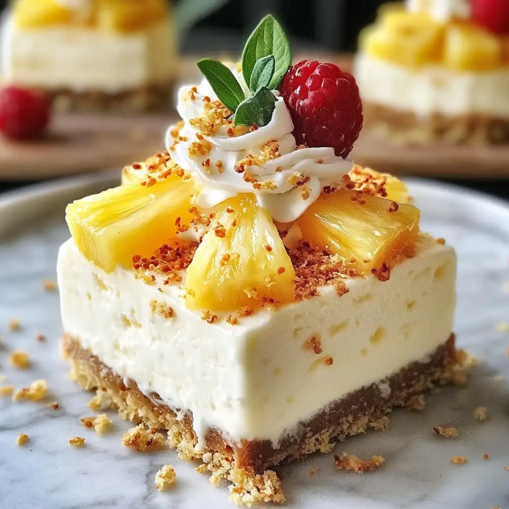 Dive Into Bliss with No-Bake Pineapple Heaven Cheesecake Dessert - Featured Image