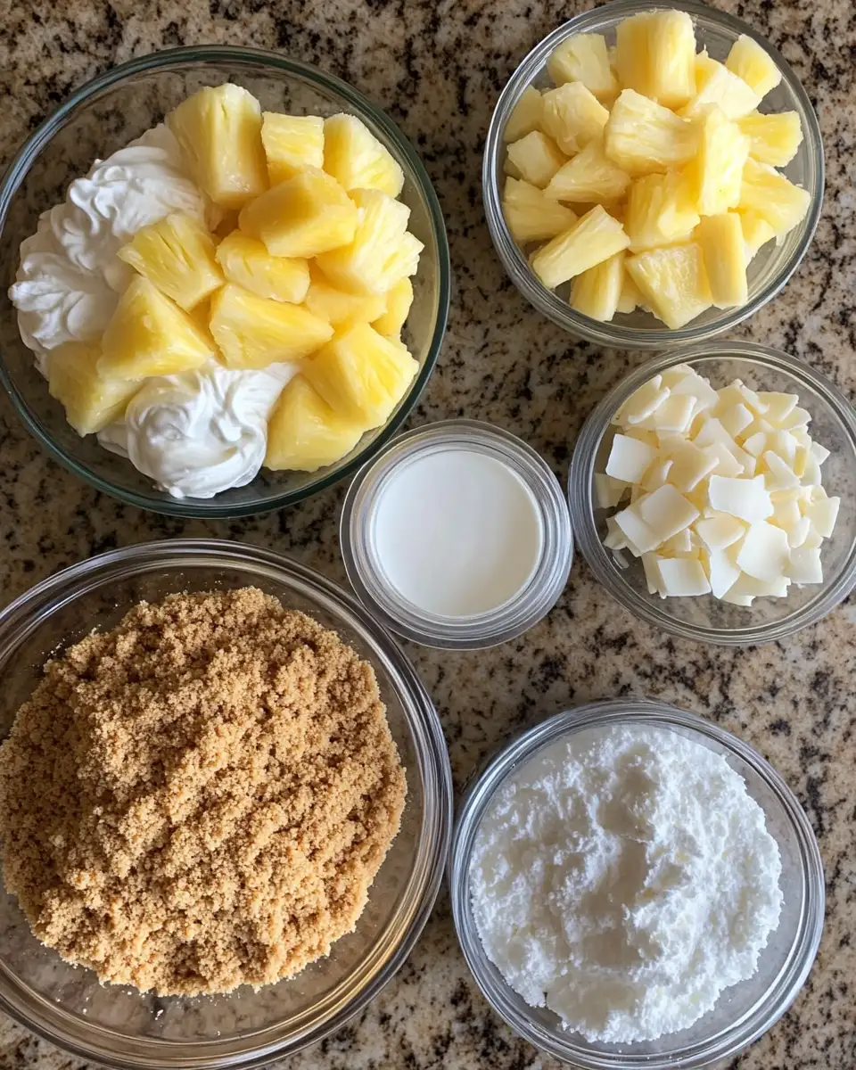Dive Into Bliss with No-Bake Pineapple Heaven Cheesecake Dessert 4 Ingredients for Dive Into Bliss with No-Bake Pineapple Heaven Cheesecake Dessert