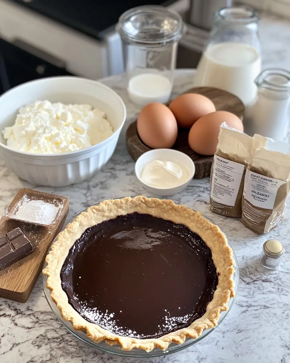 Ingredients for Indulge in Nostalgia with Old-Fashioned Chocolate Pie A Timeless Dessert Classic