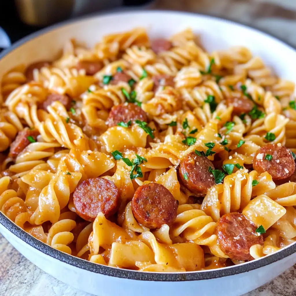 Savor the Simplicity: One Pot Smoked Sausage Pasta Delight - Featured Image