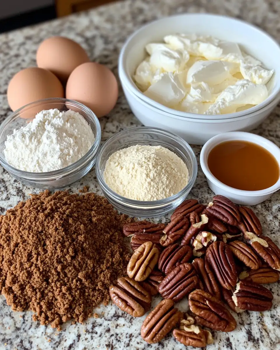 Ingredients for Pecan Pie Cheesecake Bliss: A Sweet Symphony of Flavors
