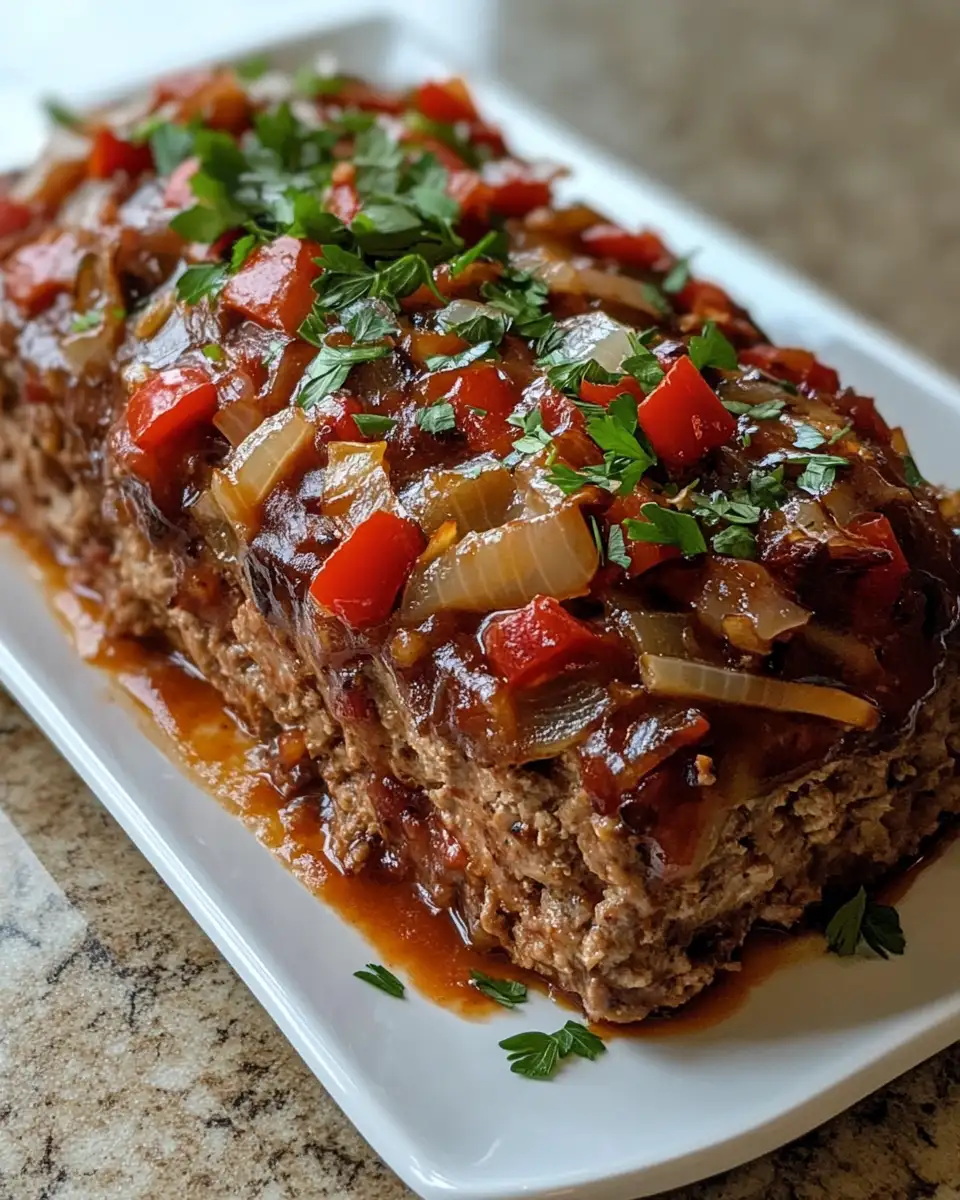 Final dish - Philly Cheesesteak Meatloaf Magic: A Fusion of Flavors