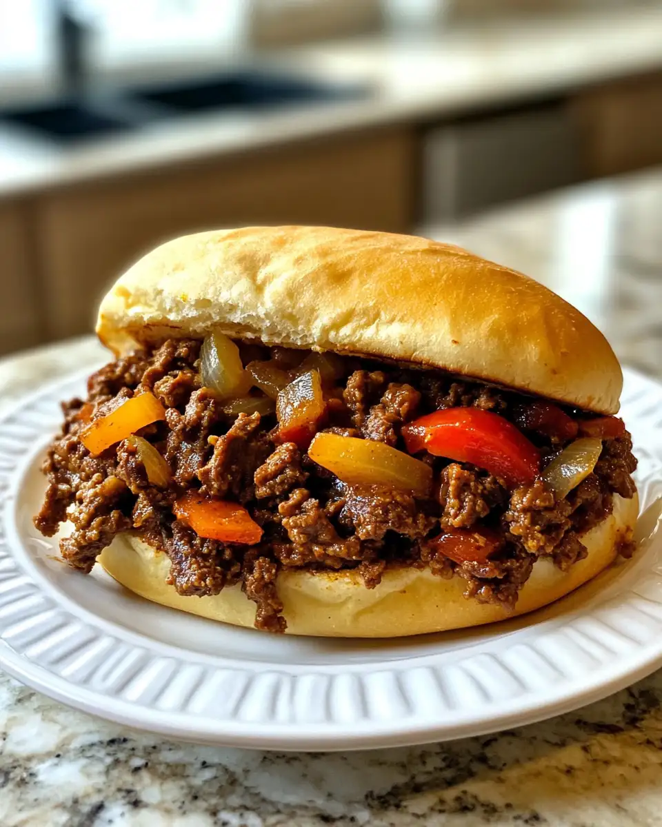 Final dish - Philly Cheesesteak Sloppy Joes: A Savory Twist on a Classic Favorite