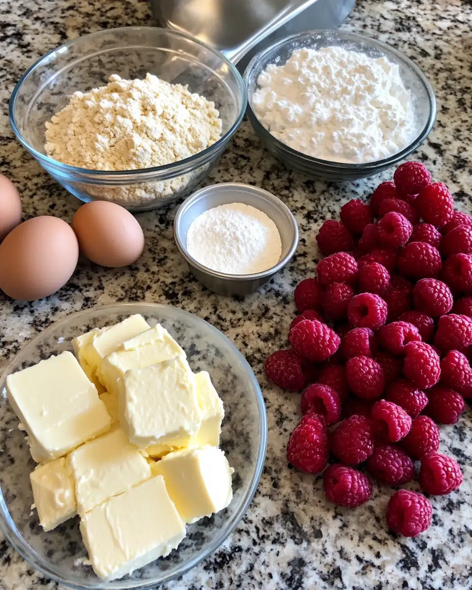 Ingredients for Irresistible Raspberry Cheesecake Bars That Will Sweeten Your Day