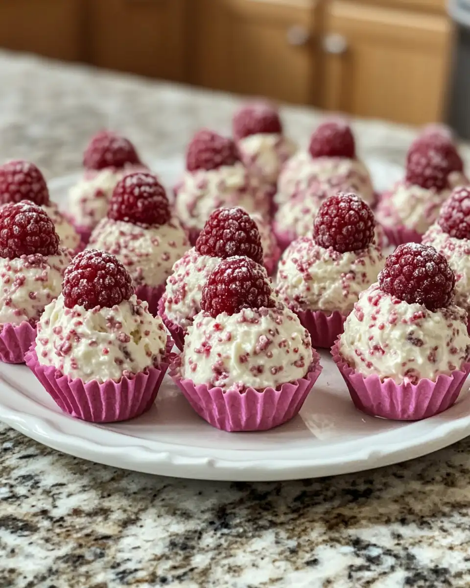 Final dish - Irresistible Raspberry Cream Cheese Bites: A Sweet & Tangy Delight
