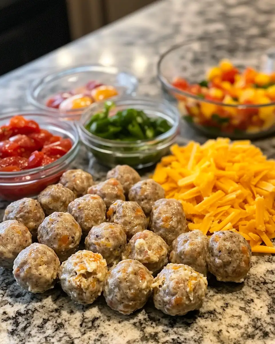 Ingredients for Savor the Flavor: Irresistible Rotel Cream Cheese Sausage Balls