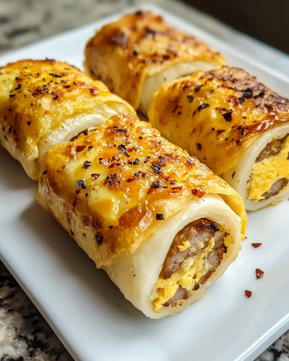 Rise and Shine with Irresistible Sausage Egg Cheese Breakfast Roll-Ups 6 Final dish - Rise and Shine with Irresistible Sausage Egg Cheese Breakfast Roll-Ups