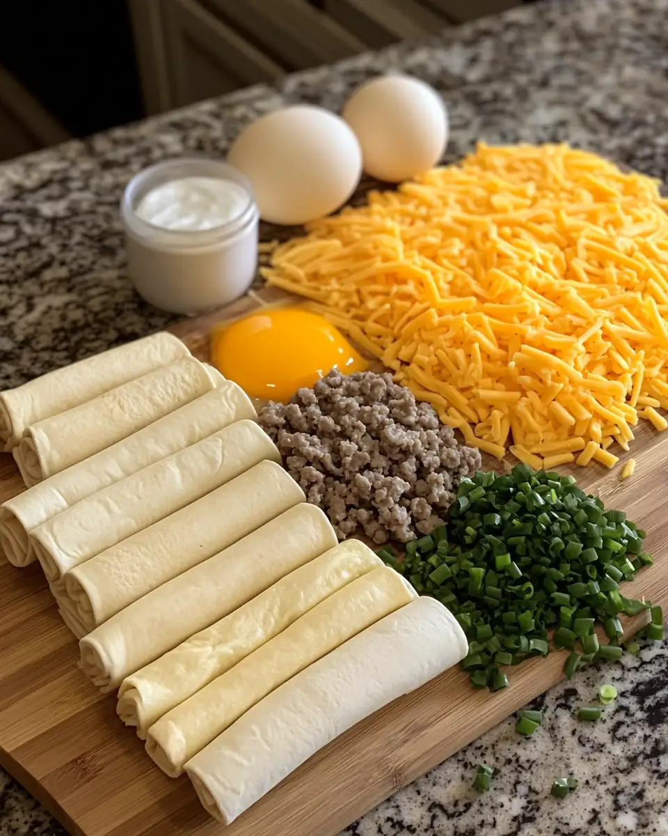 Rise and Shine with Irresistible Sausage Egg Cheese Breakfast Roll-Ups 4 Ingredients for Rise and Shine with Irresistible Sausage Egg Cheese Breakfast Roll-Ups