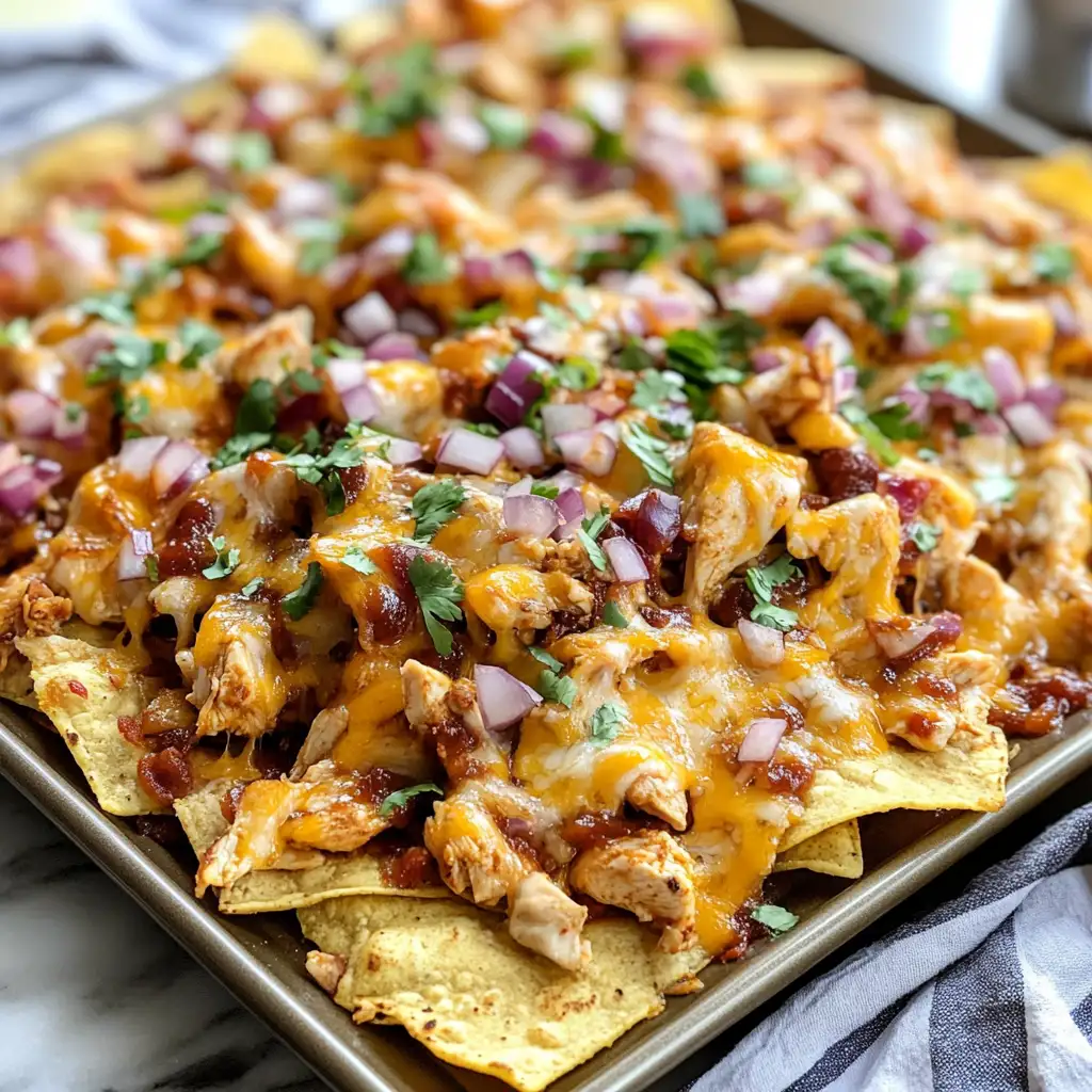 Ultimate Sheet Pan BBQ Chicken Nachos Extravaganza - Featured Image