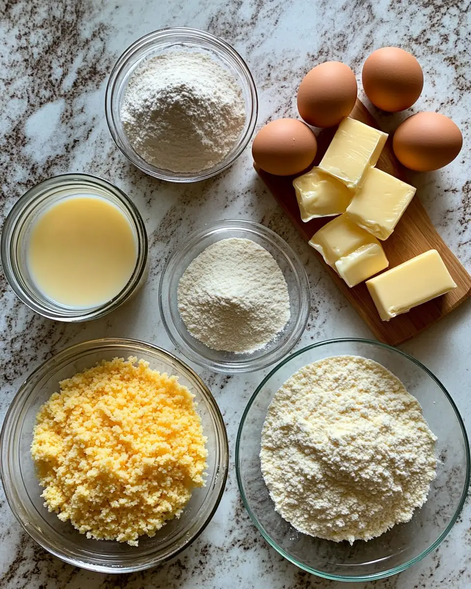 Ingredients for Bite into Bliss: Southern-Style Honey Butter Cornbread Poppers