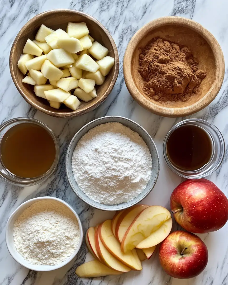Ingredients for Fall in Love with Spiced Apple Fritter Bread