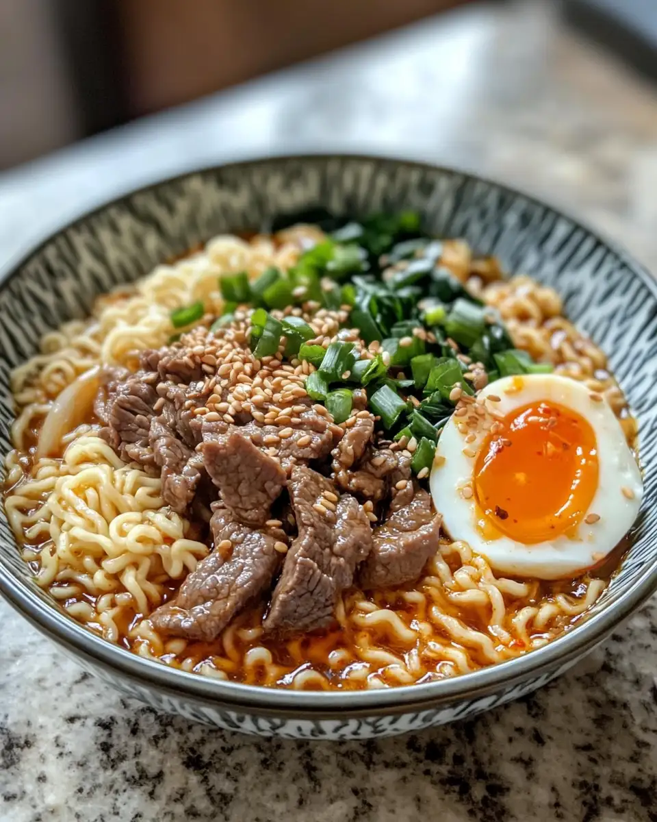 Spicy Beef Korean Ramen – 5 Irresistible Reasons to Try This Bold, Fiery Bowl 6 Final dish - Unleash the Heat: Dive into Spicy Beef Korean Ramen Bliss