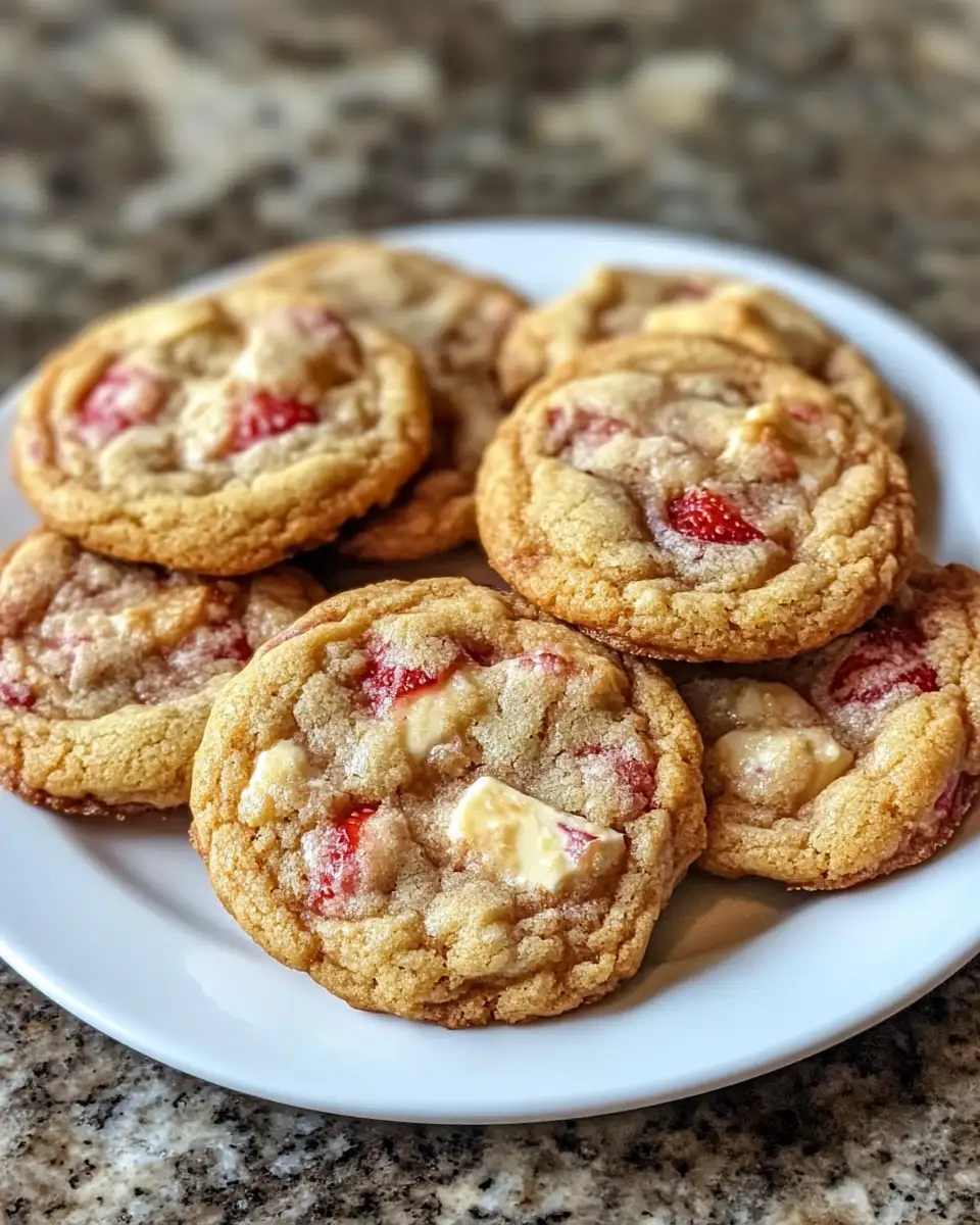 Final dish - Irresistible Strawberry Cheesecake Cookies: A Sweet Twist on a Classic Delight