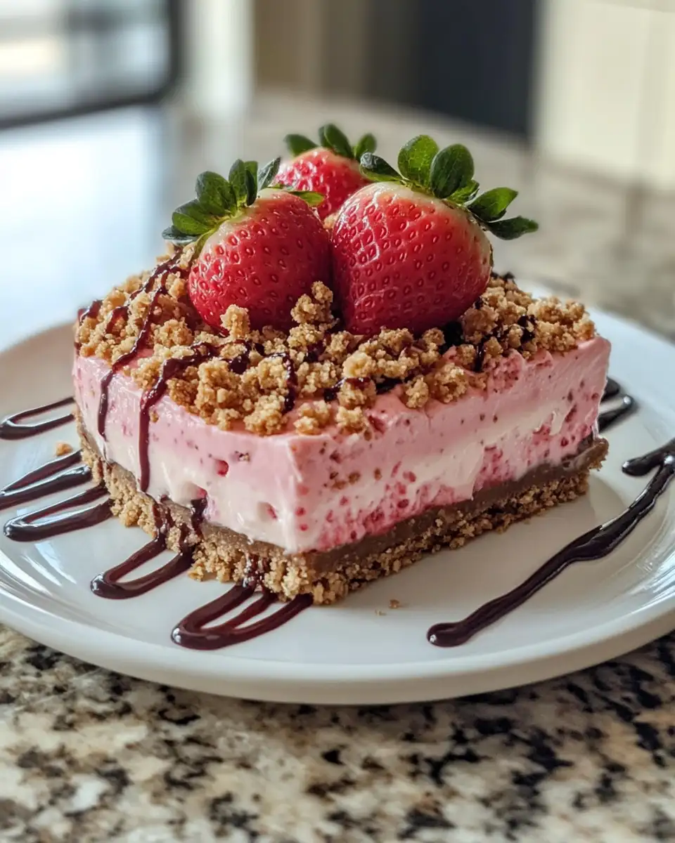 Final dish - Decadent Delight: Elevate Your Dessert Game with Strawberry Crunch Cheesecake