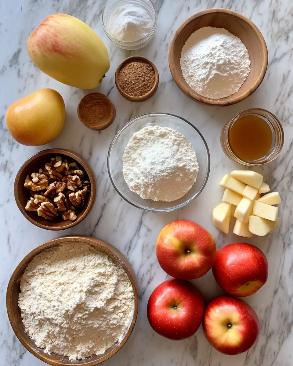 Ingredients for Irresistibly Moist Apple Bundt Cake That Will Steal the Show