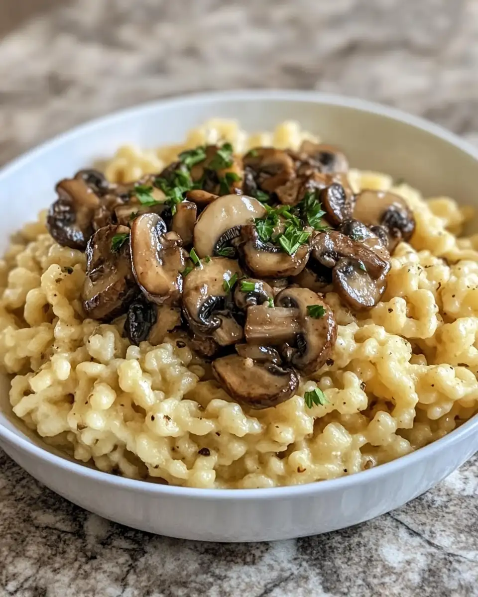Savor the Flavor of Authentic German Spaetzle with Mushroom Sauce 6 Final dish - Savor the Flavor of Authentic German Spaetzle with Mushroom Sauce
